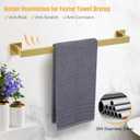 TURS 5-Pieces Bathroom Hardware Accessories Set Stainless Steel Brushed Gold Towel Bar Holder Sets, Wall Mounted,Q7LSJ-P5