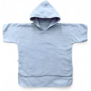 Hooded Poncho Towel for Toddler Boy & Girl - 100% Soft Organic Cotton, Absorbent, Breathable, Lightweight. Ideal for Bath, Pool, Beach 2-3T (Blue, 2-3T)