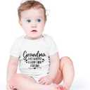 listery Grandma Bodysuit For Baby Boy Girl Grandmas Newborn My Grandma Loves Me Baby Clothes