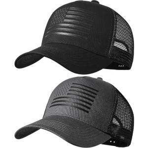 American Flag Trucker Hat,USA Hat for Men Women Snapback Baseball Cap Adjustable Breathable Mesh Side Durable Hats