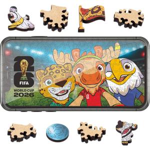 FIFA WorldCup 2026 Wood Puzzle Collectible Mascots InPhone 200Pcs DecorGift