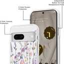 3 x for Google Pixel 7 5G 6,3'' Case, Cute Flower Case for Girls Women, Soft Shockproof Clear Phone Protective Cover with Colorful Floral Pattern Design Exquisite Phone Cover Stylish,01
