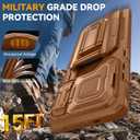 for Samsung Galaxy S26 Ultra Wallet Case with Card Holder & Kickstand & Full Camera Lens Cover, Military Grade Drop Shockproof Rugged Phone Case for S26 Ultra 6.9'', Brown