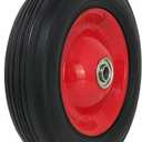Shepherd Hardware 9636 8-Inch Semi-Pneumatic Rubber Tire, Steel Hub with Ball Bearings, Ribbed Tread, 1/2-Inch Bore Centered Axle