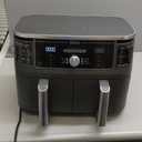 Ninja DZ401 Foodi 10 Quart 6-in-1 DualZone XL 2-Basket Air Fryer with 2 Independent Frying Baskets, Match Cook & Smart Finish to Roast, Broil, Dehydrate for Quick, Easy Family-Sized Meals, Grey