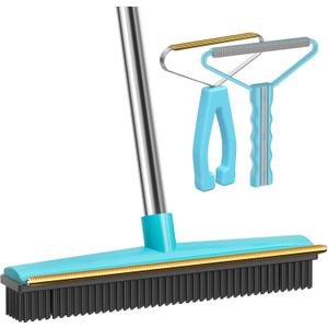 Carpet Rake - 60" Long Handle Pet Hair Removal with Metal Fabric Edge Design,Carpet Broom,Carpet Rake for Carpets, Rugs,Mats,Couch,Stairs(3 pcs) (PRO Combo 3)