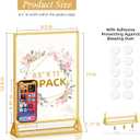 PPH-Sisy Acrylic Sign Holder 8.5X11 Clear Sign Holder,Double Sided Flyer Holder, Table Menu Holder Display Stand for Wedding Table Number (6pcs)