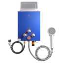 Airthereal 6L 1.58GPM Outdoor Portable Propane Gas Tankless Water Heater, Instant Propane Water Heater, Easy to Install, Use for Camping, RV and Pet Bath, Evenfall series, Yellow