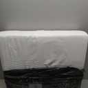 HOMBYS Memory Foam Couch Cushion Replacement, High Density Upholstery Foam Wrapped with Memory Foam & Polyester Batting, Sofa Cushions Inserts with Dacron Fiber Layer,with Removable Cover,6"x24"x27" (White)