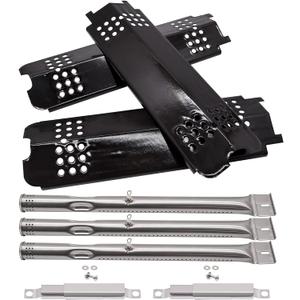 Grill Replacement Parts for Charbroil Gas2Coal 463340516 463370516 463370519 463278419 463336818 463278418 G421-0500-W1 G466-2500-W1 Burner G553-0002-W1A Heat Tent G432-0078-W1 Carry Over Tube (Porcelain Steel)