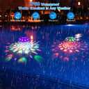 Floating Pool Lights(4 PACK), Pool Lights for Inground Pools with 6 Dynamic Lighting Effects, Rechargeable IP68 Waterproof RGB Upper and Lower Color Changing Pool Lights that Float for Hot Tubs