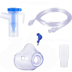 Nebuliser Accessories, Universal Nebulizer Replacement Parts Kit Pharmaceutical Grade PVP for Adults, 2 Pack