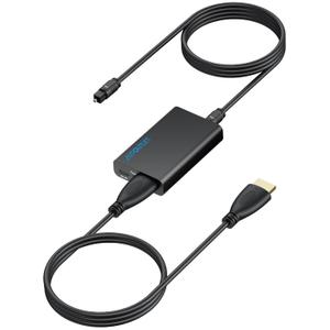 AUTOUTLET HDMI eARC to Optical Audio Adapter - eARC/ARC to Optical Converter for TVs, Soundbars, Home Theaters, and Audio Systems, Support 192KHz Sampling Rate, Dolby 5.1 and DTS 5.1