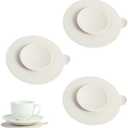3 PCS Table Suction Cup Pad Professional Tableware Sucker Silicone Suction Coasters Non-Slip Double Sided Suction Cups for Fixing Tableware Plate Bowl Dish