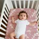 Bassinet Sheets 33x20 for Baby Delight, Newton,Airclub,Maxi Cosi,Angelbliss,Dream on Me,Mika,Harppa,Amke,ezebaby Rectangle Bassinet Mattress - Pink Floral 3 Pack Girl
