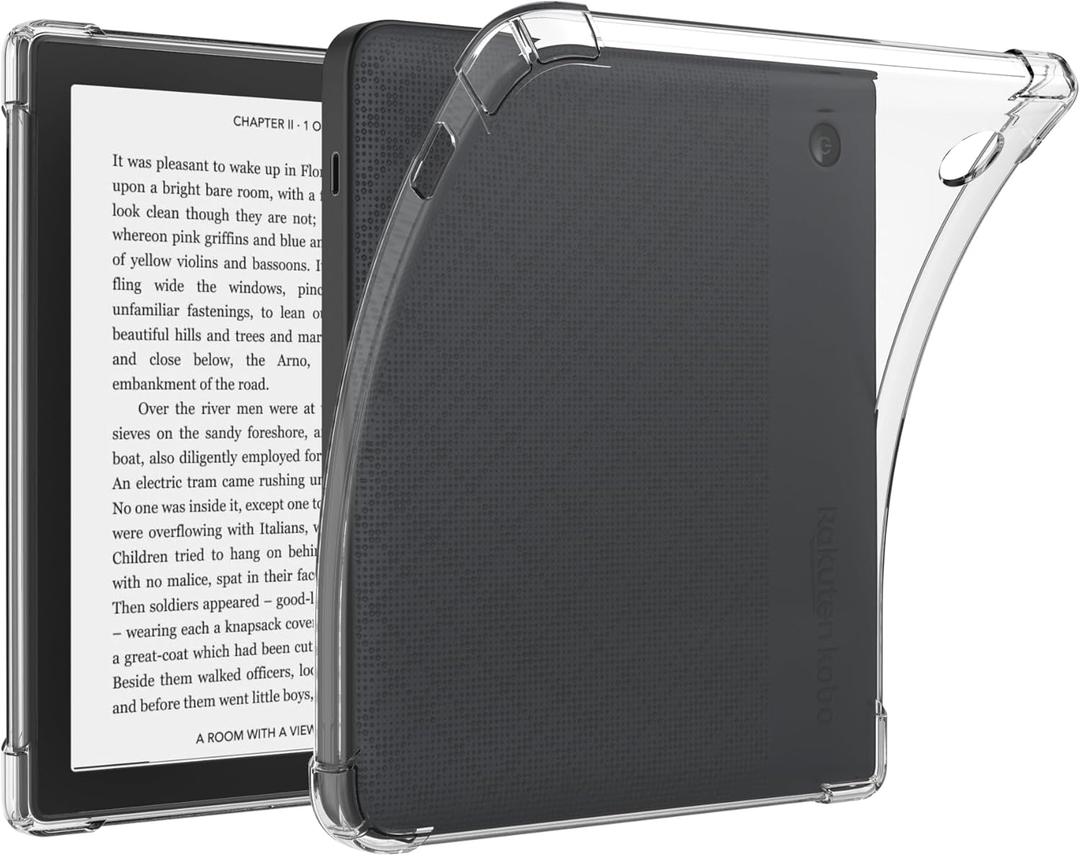 Slim Clear Case for 7" Kobo Libra 2 (2021 Released,Model N418) - Ultra-Thin Lightweight Transparent Flexible Soft Back Cover (Clear)