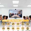 4 Pack 2x4 LED Flat Panel Light Drop Ceiling Office Fixture,9576LM, 30W/40W/50W/60W/72W Selectable,3000K/3500K/4000K/5000K/6500K 5CCT,Dimmable (0-10V) for Shop,Commercial Warehouse,ETL Listed