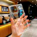 2 x Clear Rectangle Case Compatible with iPhone 14 Pro Max 6.7 inch 2022, 360 Full Body Coverage Hard PC + Soft Silicone TPU 2 in 1 HD Clear Shockproof Cover, Protective Transparent Case