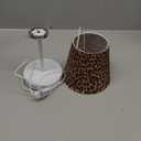 Animal Leopard Print 3 Colors Dimmable LED Table Lamp with USB Port,10.8" Linen Shade Bedside Nightstand Decor Night Light for Home Living Room Desk Cafe