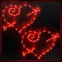 Valentine Window Lighted Red Heart with Arrow, 16 Inch 50 LEDs Iron Frame Hanging Light, Love Window Silhouette Party Decoration Indoor for Mother's Day Wedding, Proposal, Birthday (2)