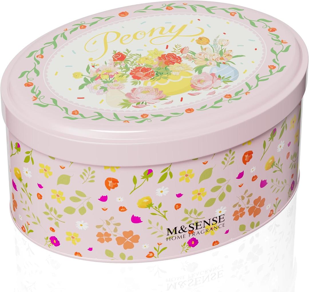 M&SENSE Dual-Wick Peony Scented Candle 12oz,2 Wick Spring Soy Candles,Mother's Day Candle, Natural Soy Wax for Home Scented, Floral Scented Birthday Gift for Her Women