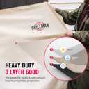 Grillman Grill Cover, BBQ Outdoor Grill Covers, Charcoal, Gas Grills, Waterproof, Rip-Proof, Weather-Resistant, Anti-UV, Barbecue Cover for Weber, Genesis, Charbroil, Nexgrill, etc (Tan, 60 Inch)