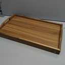 Utoplike Acacia Bed Tray Table for Eating, Large Breakfast Tray with Folding Legs, Wood Serving Trays for Laptop Working