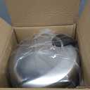 Glad Small Trash Can, 1.2 Gallon | Round Stainless Steel Garbage Bin with Soft Close Lid & Step Foot Pedal | Metal Waste Basket with Removable Inner Bucket, Stainless, 8 x 9.5 x 12 inches