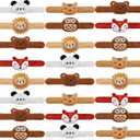 24 PCS Stuffed Animal Slap Bracelets Plush Animal Slap Bracelets Cute Wrist Slap Band Toy Wrist Animals Wrist Pets Slap Bracelet Wrist Toy for Boys Girls Easter Birthday Gifts Party Favors 6 Styles