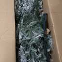 Nearly Natural 8ft. Flocked North Carolina Fir Artificial Christmas Tree with 650 Warm White Lights and 2593 Bendable Branches