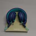 Kids Headphones - noot products K11 Foldable Stereo Tangle-Free 3.5mm Jack Wired Cord On-Ear Headset for Children/Teens/Boys/Girls/Smartphones/School/Kindle/Airplane Travel/Plane/Tablet (Navy/Teal)