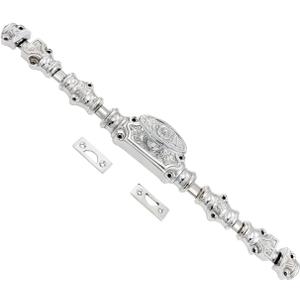 9 Ft Door Cremone Bolt - Solid Brass, Chrome Plated, Handcrafted Design Indoor Mounting Bolt, French Aesthetic, Classic and Long Lasting