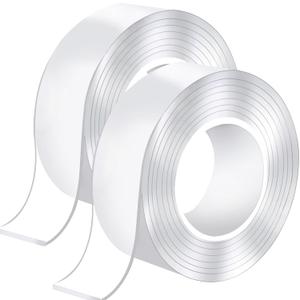 Double Sided Tape Heavy Duty - 20FT Multipurpose Removable Wall Mounting Tape, Reusable Strong Adhesive Nano Tape Command Strips for Crafts, Carpet, Photo Frame (Clear)