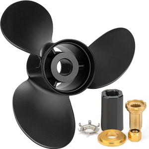 13 1/4x17 Pitch 48-77344A45 OEM Upgrade Aluminium Boat Propeller fit Mercury Outboard Motos 60 75 90 100 115 Hp,15 Spline Tooth,Hub Kits Included,Rh,13.25 x 17p