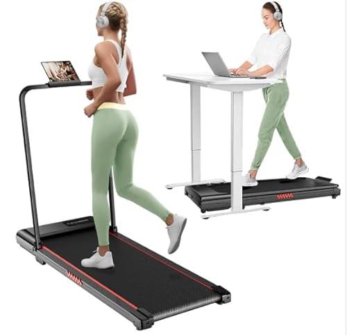 WalkDate Walking Pad，Under Desk Treadmill with Handle Bar，Walking Pad with Remote Control and Incline for Home Office，Led Display (Blue)  4.2 (70 reviews)