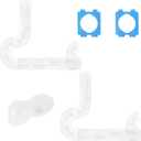 FHDUSRYO DIY Hamster Tunnel Adventure External Pipe, Transparent Connection Track Rat Toy Hamster Cage Accessories for Small Animals Sports Expand Space (White)