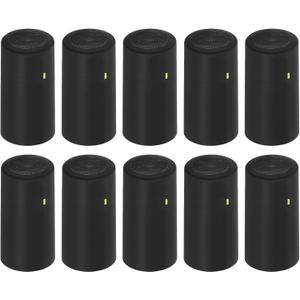 uxcell 50Pcs PVC Heat Shrink Bottle Caps, 30mm/1.18" Shrink Wrap Sleeves Caps Shrink Cap Bottle Seals for Making Cellars and Home Use, Black