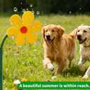 Crazy Daisy Sprinkler Funny Sunflower Flower Sprinkler for Dogs | 360° Rotating Water Sprinklers for Lawn Garden Watering, Crazy Dancing Sun Flower Yard Sprinklers for Dog Playing - Yellow