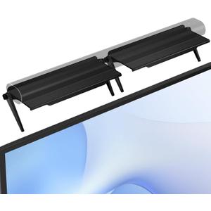 WALI Soundbar Mount, 2 Pieces No Drilling TV Top Shelf for Sound Bar, Universal Floating TV Monitor Shelf for Router, Sound Bar Mount Fits Samsung, Sony, LG, Bose, Up to 13.2Lbs, 23.6"x4.7"(TSP002-2B)