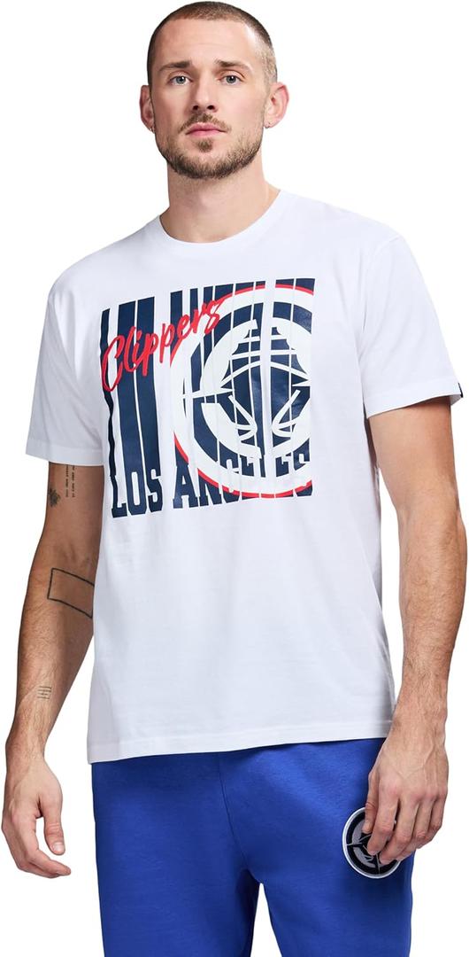 Game 7 NBA Mens Game 7 X NBA Officially Licensed Men's Graphic Short Sleeve Lightweight Crew Neck Cotton Team T-Shirt (White, L)