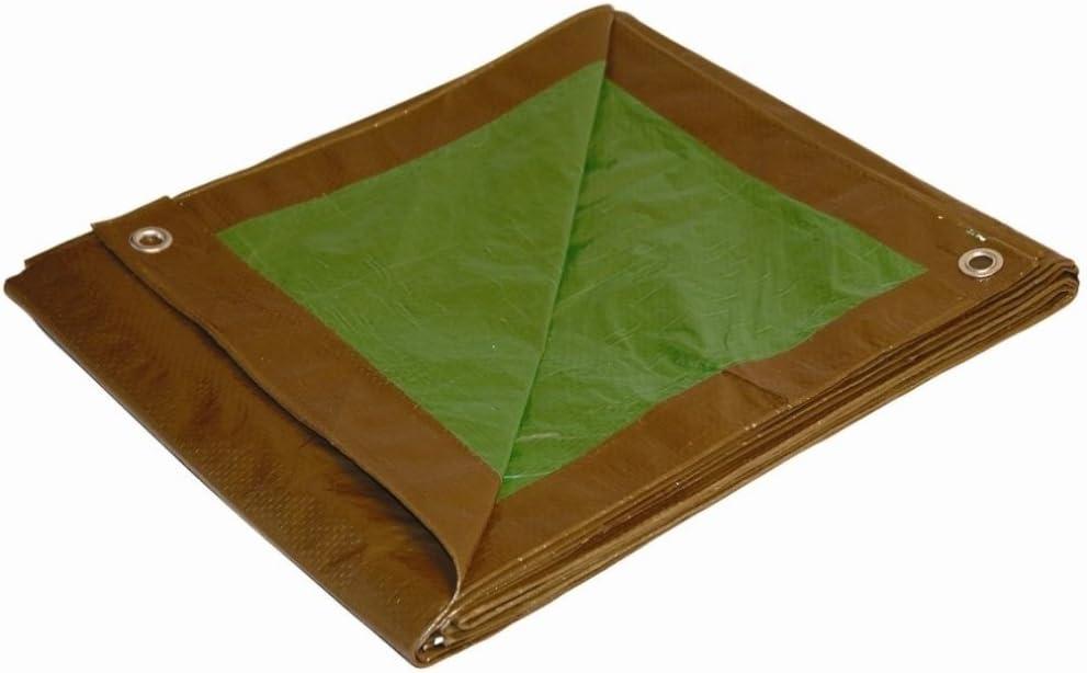 Dry Top 11012 Medium Duty Tarp, 10x12 Feet, Brown/Green