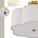 AUTELO 3-Light Modern Semi Flush Mount Ceiling Light Fixture, 18 Inch, 17.7 Inch