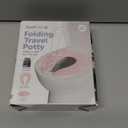 Jool Baby Folding Travel Potty Training Seat for Toddlers, Fits Round & Oval Toilets, Non-Slip Suction Cups, Includes Free Travel Bag (Pink)