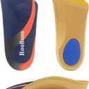 Arch Support, RooRuns 3/4 Orthotic Shoe Inserts for Over-Pronation, Plantar Fasciitis, Heel Pain Relief, High Arch Support Insoles for Men and Women for Running Walking (M (Men's7-10.5, Women's8-11.5))