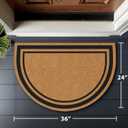 Barnyard Designs Natural Coco Coir Doormat Welcome Mat for Front Door & Outdoor Entrance, Large Door Mat for Indoor Entrance or Porch Entry, Brown (24x36, Border)