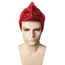 RightOn Red Wig for Men Short Red Wigs for Cosplay Party Wigs with Wig Cap