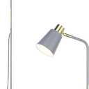 Floor Lamp, Industrial Floor Lamps for Living Rooms Rustic Farmhouse Reading Standing Floor Lamp Adjustable Metal Heads Indoor Task Lighting for Living Room Bedroom Office Home Dcor (Grey)