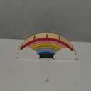 Bright Creations Rainbow Wooden Pen Holder for Desk Accessories, Cute School Supplies (12.6 x 5.04 x 2.32 In)