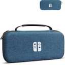 AOLO Carrying Case Compatible with Switch 2 (2025), Portable Hard Protective Travel Case with 10 Game Slots & Accessory Pocke (Blue)