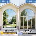 Coavas One Way Privacy Window Film, Reflective Mirror Glass Tint Home Daytime Heat UV Blocking Security Clings See Out Not in Office Coverings with 3 Tools, 17.5x157.5in (Black-silver)